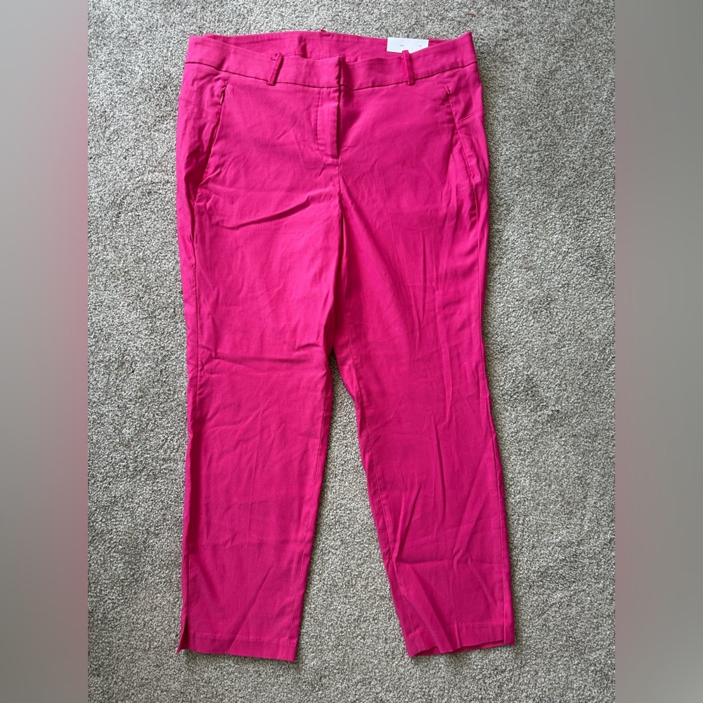 Lane Bryant Fuschia 4 Season Ankle Pants
